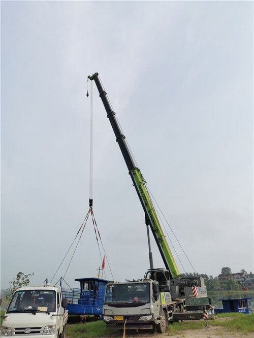 安化县桥梁建设吊装案例